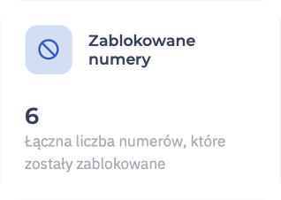 Zablokowane numery